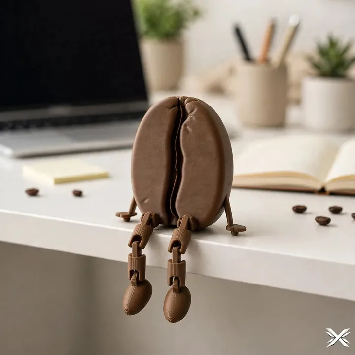 Articulated coffee bean figure – NexGLab 3D